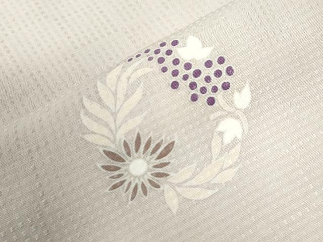 平和屋着物●上質な小紋　草花丸文　正絹　逸品　CAAW8041yc