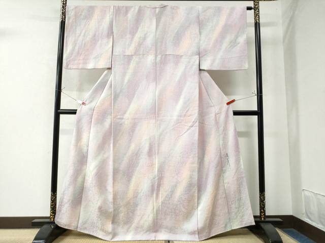 平和屋着物●染色家 岩浅公展 小紋 エジプト壁画地紋 暈し染め 正絹 逸品 CAAW8071yc