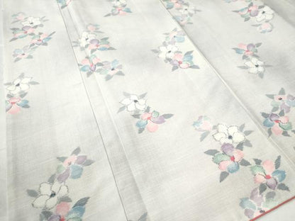 平和屋着物●上質な紬 舞花文 ロング丈 正絹 逸品 CAAW8079yc