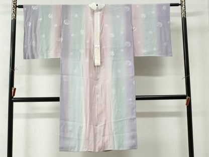 平和屋着物●長襦袢 袷 鈴地紋 暈し染め 正絹 逸品 CAAW8086yc
