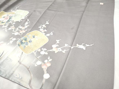 平和屋着物●豪華色留袖 作家物 駒刺繍 流水色紙草花文 暈し染め 金彩 正絹 逸品 CAAW8090yc