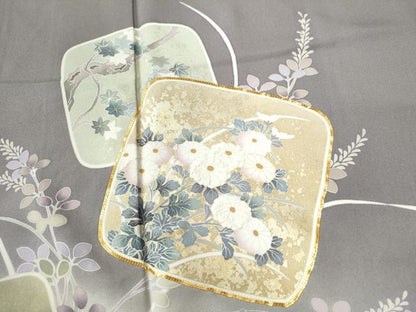 平和屋着物●豪華色留袖 作家物 駒刺繍 流水色紙草花文 暈し染め 金彩 正絹 逸品 CAAW8090yc