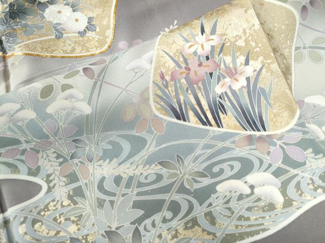 平和屋着物●豪華色留袖 作家物 駒刺繍 流水色紙草花文 暈し染め 金彩 正絹 逸品 CAAW8090yc