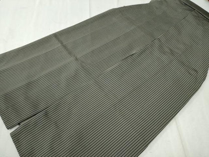 平和屋着物●男性　馬乗り袴　縞　正絹　逸品　CAAW8126yc