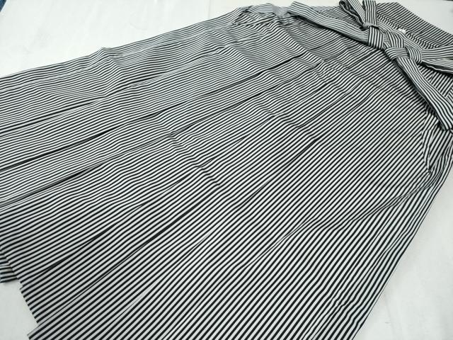 平和屋着物●男性　馬乗り袴　縞　正絹　逸品　CAAW8127yc
