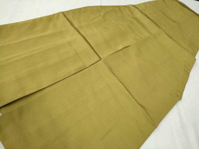 平和屋着物●男性　馬乗り袴　色無地　菜種油色　正絹　逸品　CAAW8131yc