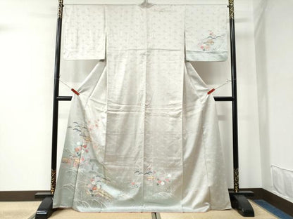 平和屋着物●訪問着 遠山風景文 暈し染め 金彩 正絹 逸品 CAAW8152yc