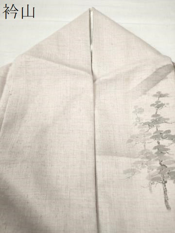 平和屋着物●湘南友禅 内田芳光 訪問着 紬地 手描き 遠山樹林文 正絹 逸品 CAAW8156yc