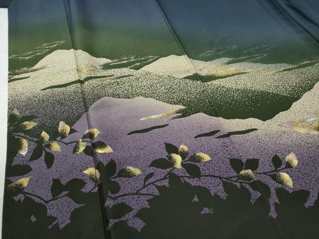 平和屋着物○訪問着 作家物 一世風美 遠山枝葉文 暈し