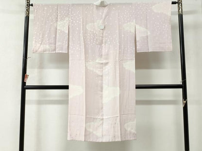 平和屋着物●長襦袢　無双仕立て　雲取り舞桜地紋　正絹　逸品　CAAW8160yc