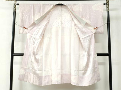 平和屋着物●長襦袢　無双仕立て　雲取り舞桜地紋　正絹　逸品　CAAW8160yc