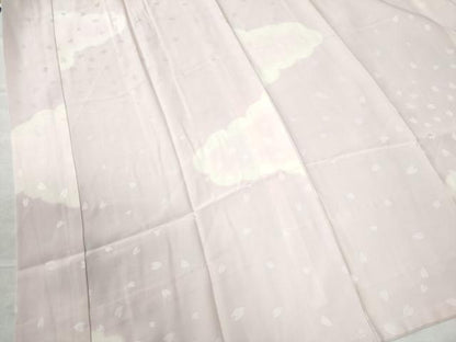 平和屋着物●長襦袢　無双仕立て　雲取り舞桜地紋　正絹　逸品　CAAW8160yc