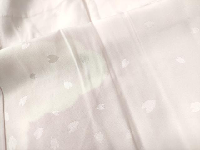 平和屋着物●長襦袢　無双仕立て　雲取り舞桜地紋　正絹　逸品　CAAW8160yc
