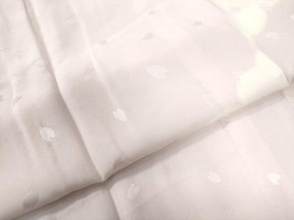 平和屋着物●長襦袢　無双仕立て　雲取り舞桜地紋　正絹　逸品　CAAW8160yc