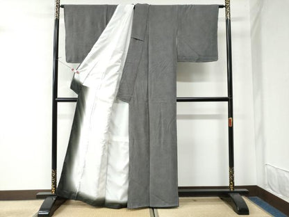 平和屋着物●江戸小紋　鮫小紋柄　黒地　正絹　逸品　未使用　CAAW8165yc