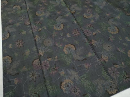平和屋着物●本場大島紬　7マルキ　枝花文　正絹　逸品　CAAW8184yc