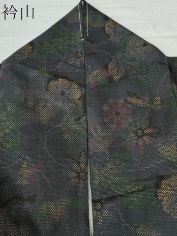 平和屋着物●本場大島紬　7マルキ　枝花文　正絹　逸品　CAAW8184yc