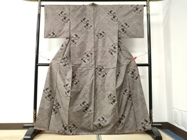 平和屋着物●本場大島紬 9マルキ 吉祥花文 正絹 逸品 CAAW8215yc