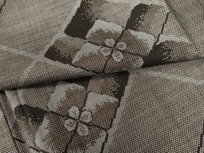 平和屋着物●本場大島紬 9マルキ 吉祥花文 正絹 逸品 CAAW8215yc