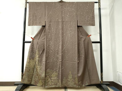 平和屋着物●訪問着 枝葉文 金彩 正絹 逸品 CAAW8220yc