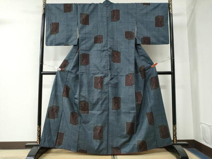 平和屋着物●本場大島紬　7マルキ　色紙重ね吉祥文　正絹　逸品　CAAW8226yc