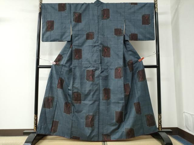平和屋着物●本場大島紬　7マルキ　色紙重ね吉祥文　正絹　逸品　CAAW8226yc