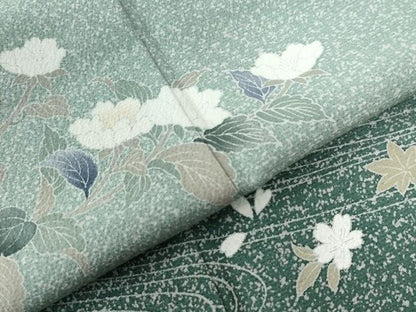 平和屋着物●訪問着 友禅 竜田川枝花文 たたき染め 正絹 逸品 CAAW8254yc