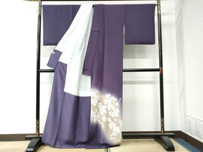 平和屋着物●螺鈿作家 藤本隆士 訪問着 胡蝶蘭 暈し染め 金彩 京都きもの友禅扱い 正絹 逸品 CAAW8261yc