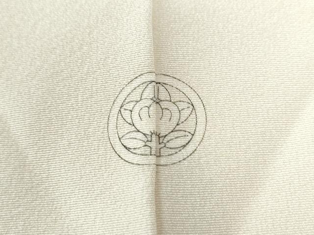平和屋着物●訪問着　駒刺繍　鬘帯雪輪花蝶文　金彩　正絹　逸品　CABE2860yc
