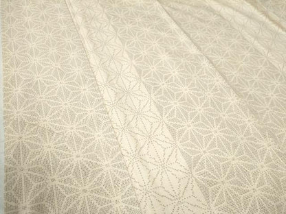 平和屋着物●本場真綿結城紬 100亀甲 麻の葉文様 証紙付き 正絹 逸品 CAAW8307yc