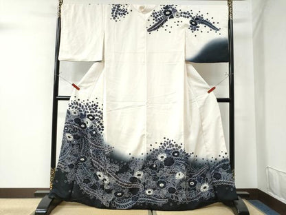 平和屋着物●訪問着 辻が花 絞り 暈し染め 正絹 逸品 CAAW8309yc