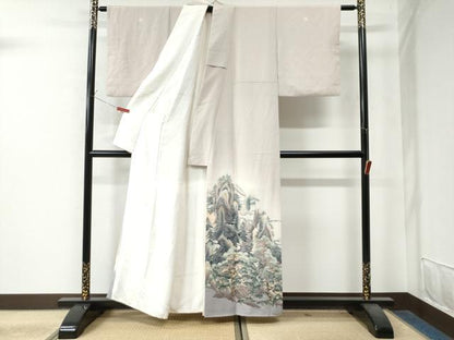 平和屋着物●京加賀友禅　松本健一　色留袖　遠山樹林文　暈し染め　正絹　逸品　CAAW8310yc