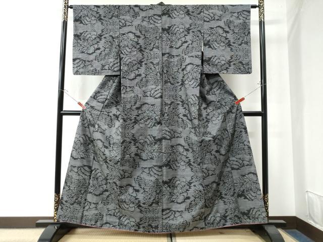 平和屋着物●本場大島紬 9マルキ 地空き 遠山樹林風景文 正絹 逸品 未使用 CAAW8318yc