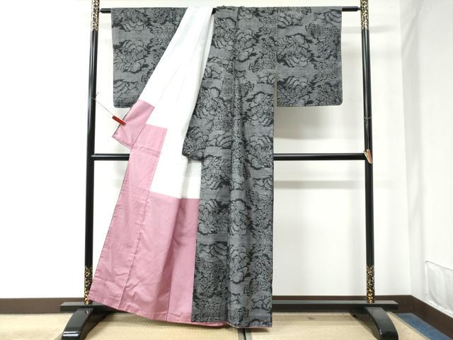平和屋着物●本場大島紬 9マルキ 地空き 遠山樹林風景文 正絹 逸品 未使用 CAAW8318yc