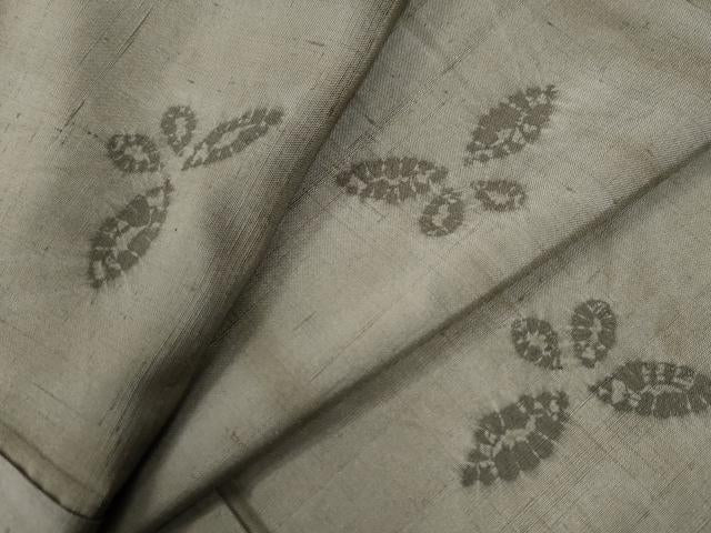 平和屋着物●上質な紬　絞り　舞蝶文　正絹　逸品　CAAW8328yc