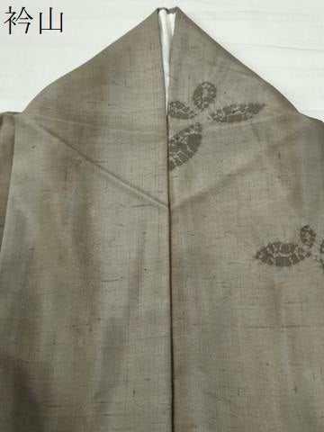 平和屋着物●上質な紬　絞り　舞蝶文　正絹　逸品　CAAW8328yc