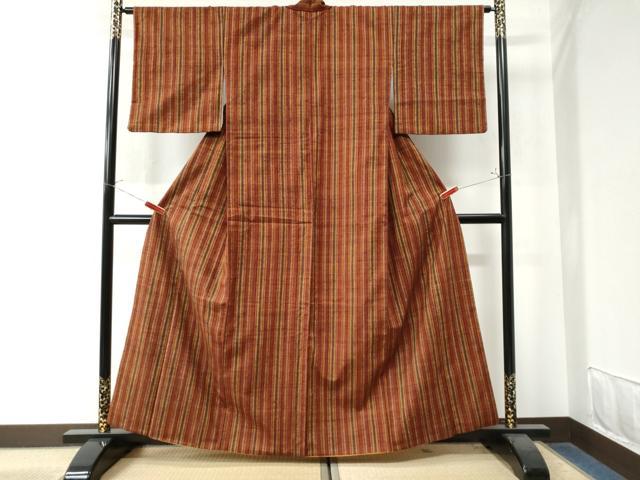 平和屋着物●上質な紬 間道 正絹 逸品 CAAW8334yc