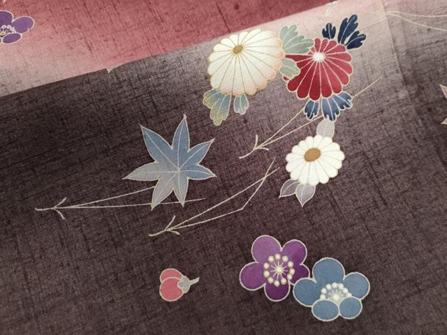 平和屋着物●訪問着 紬地 作家物 吹き寄せ花文 金彩 正絹 逸品 未使用 CAAW8337yc