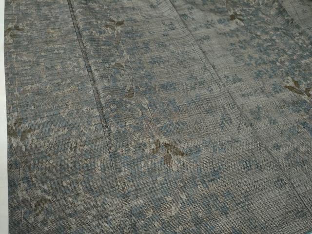 平和屋着物●上質な紬　枝花文　正絹　逸品　CAAW8339yc