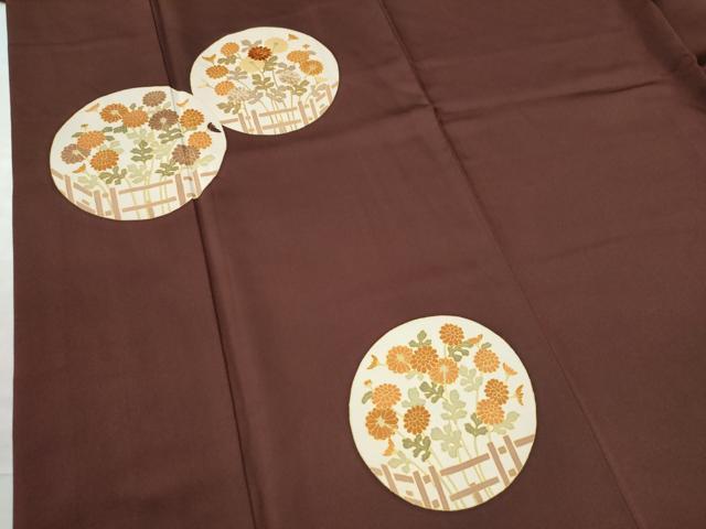 平和屋着物●銀座きしや　訪問着　彩綾織　草花丸文　金彩　反端・たとう紙付き　正絹　逸品　CABE2576yc