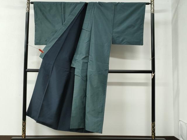 平和屋着物●男性 本場大島紬 アンサンブル 格子 正絹 逸品 CAAW8347yc