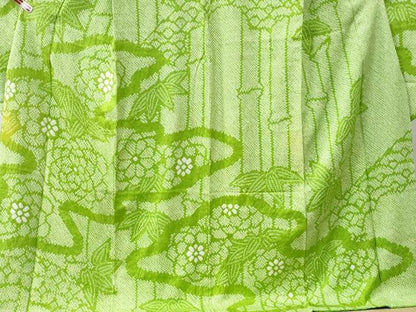 平和屋着物●豪華振袖 総絞り 笹竹吉祥花文 正絹 逸品 CAAW8349yc