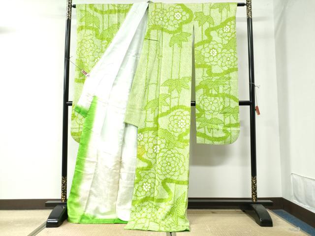 平和屋着物●豪華振袖 総絞り 笹竹吉祥花文 正絹 逸品 CAAW8349yc