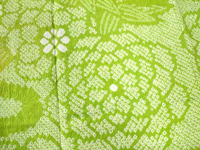 平和屋着物●豪華振袖 総絞り 笹竹吉祥花文 正絹 逸品 CAAW8349yc