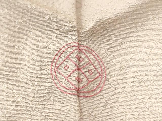 平和屋着物●上質な小紋 総刺繍 草花丸文 正絹 逸品 未使用 CAAW8374yc