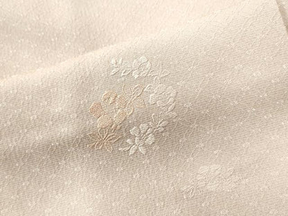 平和屋着物●上質な小紋 総刺繍 草花丸文 正絹 逸品 未使用 CAAW8374yc