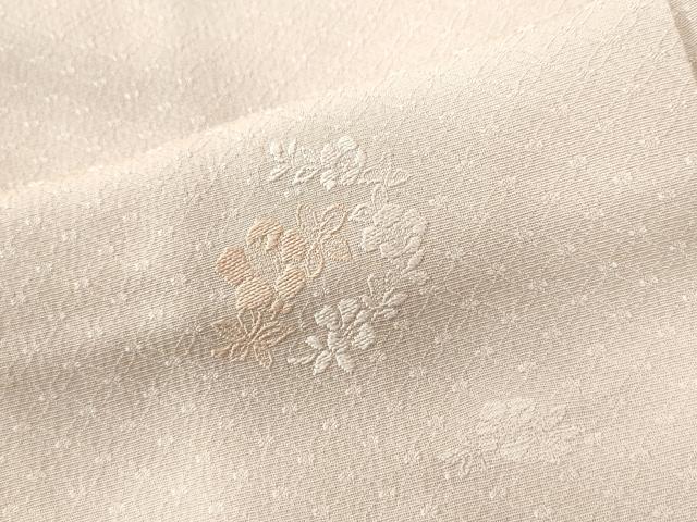 平和屋着物●上質な小紋 総刺繍 草花丸文 正絹 逸品 未使用 CAAW8374yc