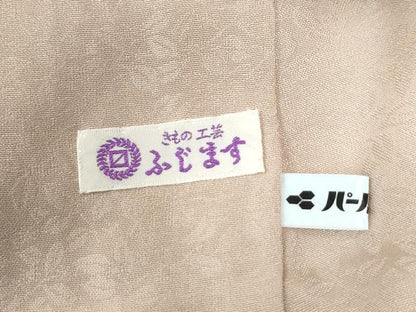 平和屋着物●上質な小紋 総刺繍 草花丸文 正絹 逸品 未使用 CAAW8374yc
