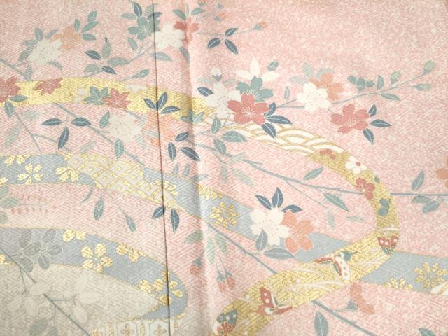 平和屋着物●訪問着　鬘帯吉祥菊花文　暈し染め　金彩　正絹　逸品　未使用　CAAW8379yc