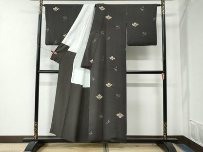平和屋着物●上質な小紋 葵花唐草文 正絹 逸品 CAAW8398yc